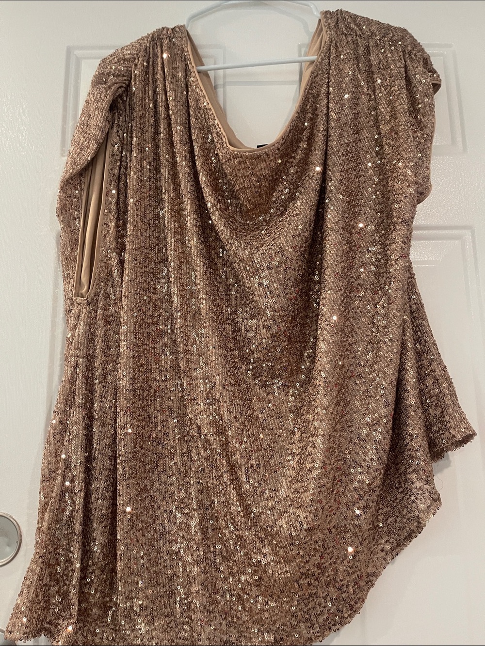 torrid Rose Gold Sequin Cowl Neck Tunic